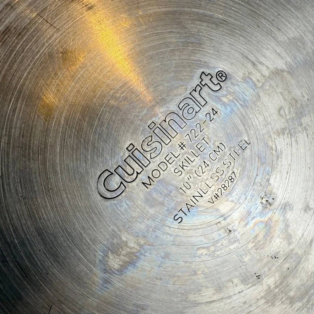 Cuisinart 10 Inch Skillet‎ Stainless Steel Frying Pan Model 722-24 Silver